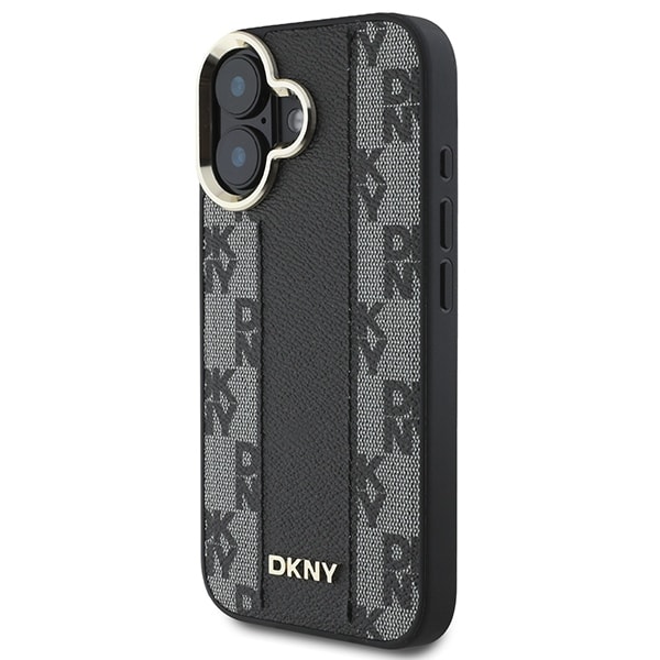 DKNY ternet mønster Magsafe iPhone 16 Plus-etui - sort