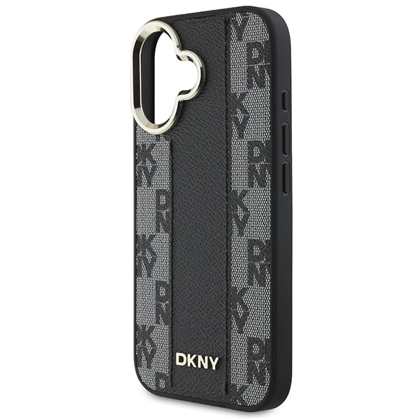 DKNY ternet mønster Magsafe iPhone 16 Plus-etui - sort