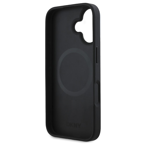 DKNY ternet mønster Magsafe iPhone 16 Plus-etui - sort
