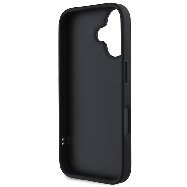 DKNY Quilted Stack Logo iPhone 16 Etui - Sort