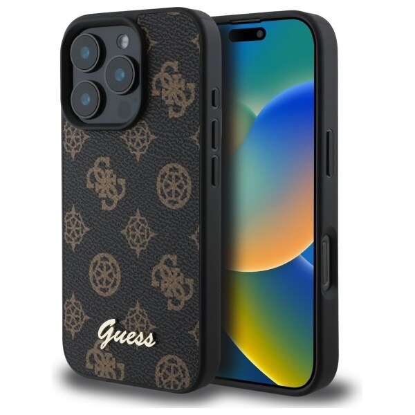 Guess Peony Script MagSafe iPhone 16 Pro Max Fodral - Svart