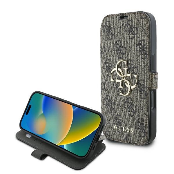 Guess 4G Metal Logo iPhone 16 Pro Max Fodral - Brun