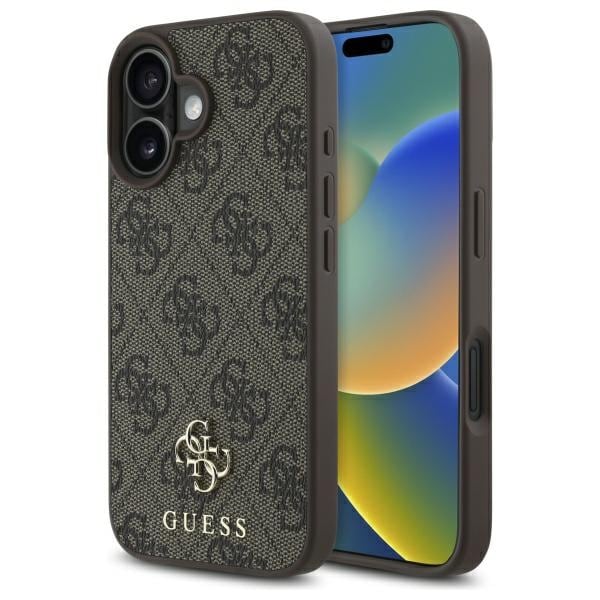 Guess 4G Small Classic MagSafe iPhone 16 Fodral - Brun