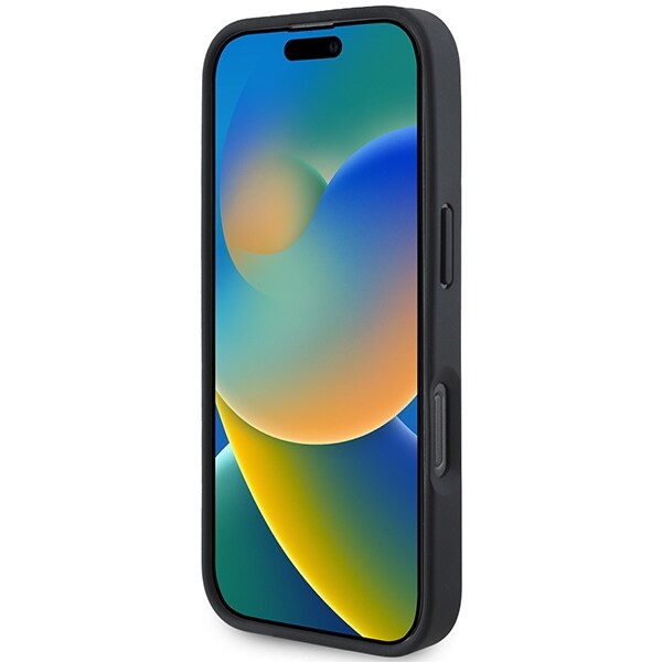 BMW Læder Hot Stamp iPhone 16 Pro-etui - sort