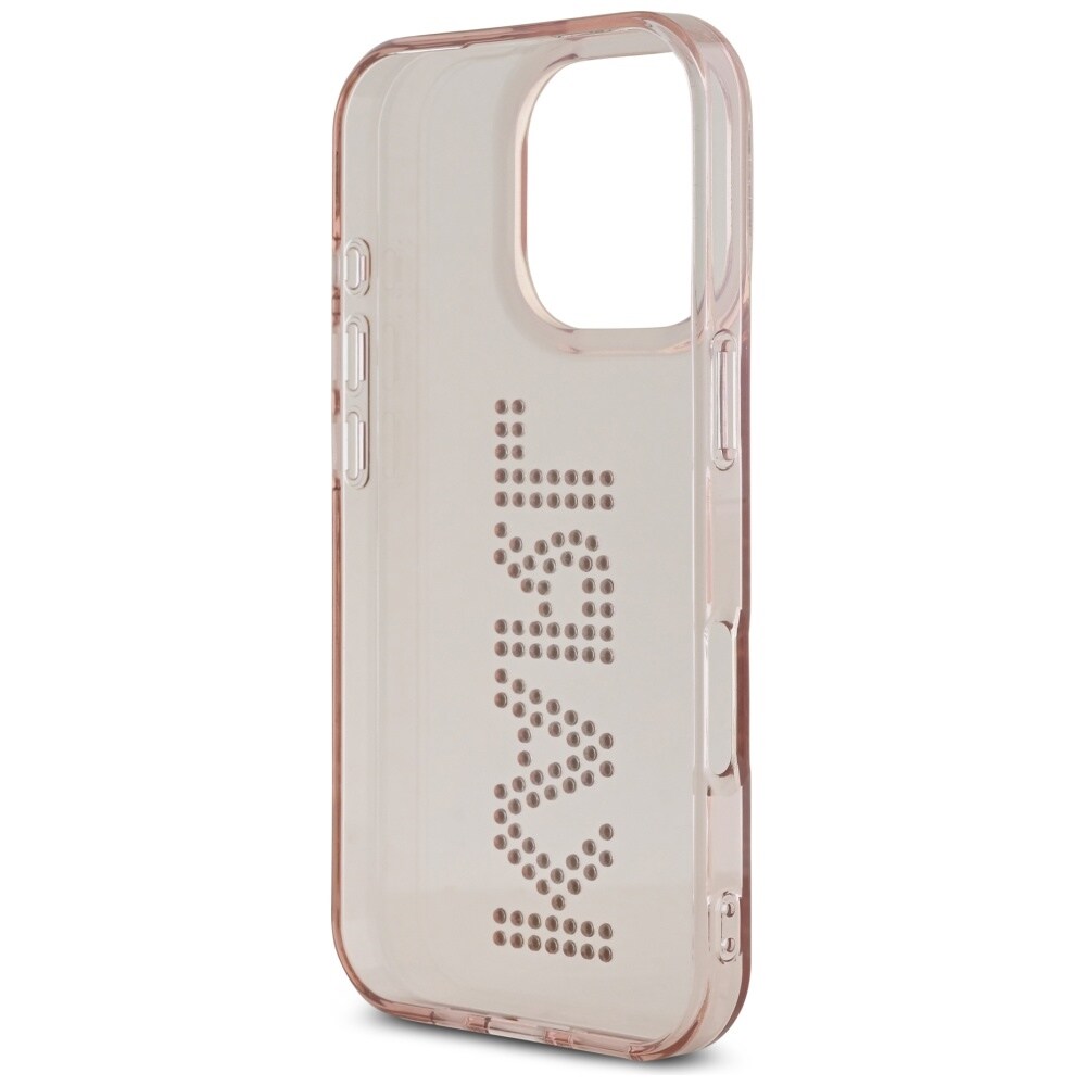 Karl Lagerfeld IML Rhinestones Logo iPhone 16 Pro taske - Pink