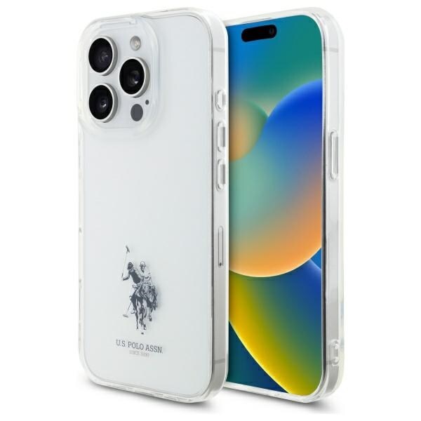 US Polo USHCP15XUSMT iPhone 15 Pro Max 6,7" Klar/Transparent IML Tryckt dubbel hästlogotyp