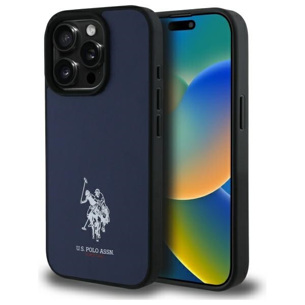 US Polo USHCP15XPGEV iPhone 15 Pro Max 6,7" Navy Läder Broderad DH Färg
