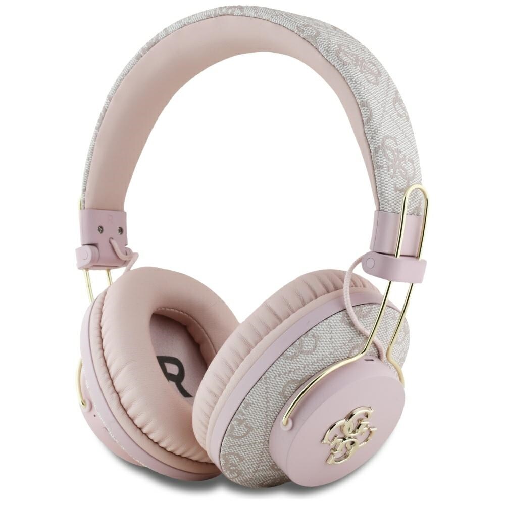 Guess ENC Metal 4G Logo On-Ear hörlurar - Rosa