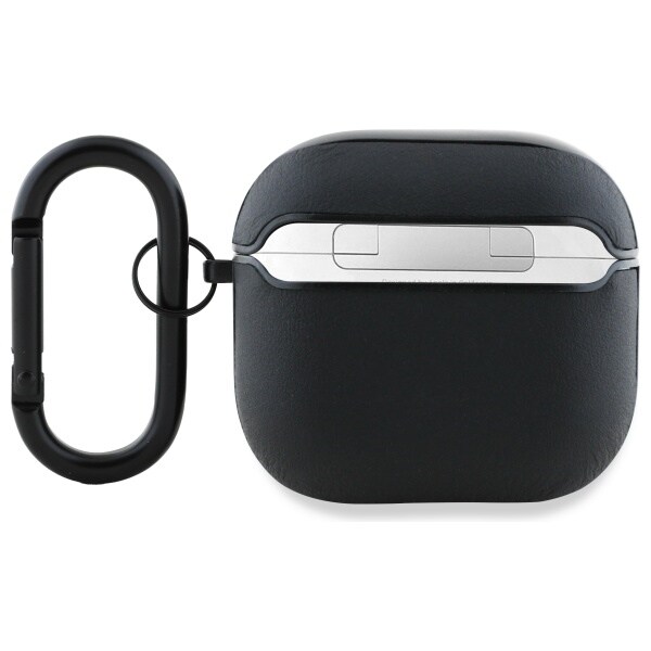 AMG læderetui med hvidt logo til AirPods 4 - sort/hvid