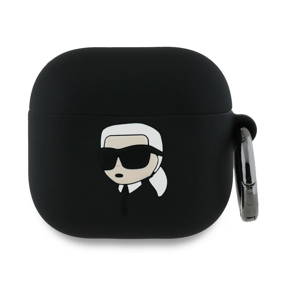 Karl Lagerfeld Silikon Karl Head 3D Fodral för AirPods 4 - Svart
