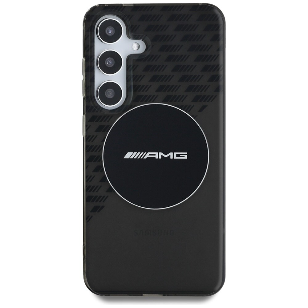 AMG Transparent Rhombs MagSafe-etui til Samsung Galaxy S25 - Sort