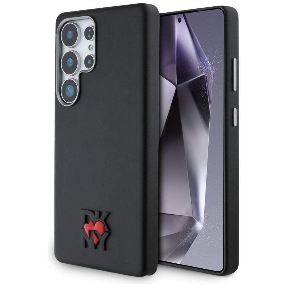DKNY läderfodral Heart of NY för Samsung Galaxy S25 Ultra - Svart