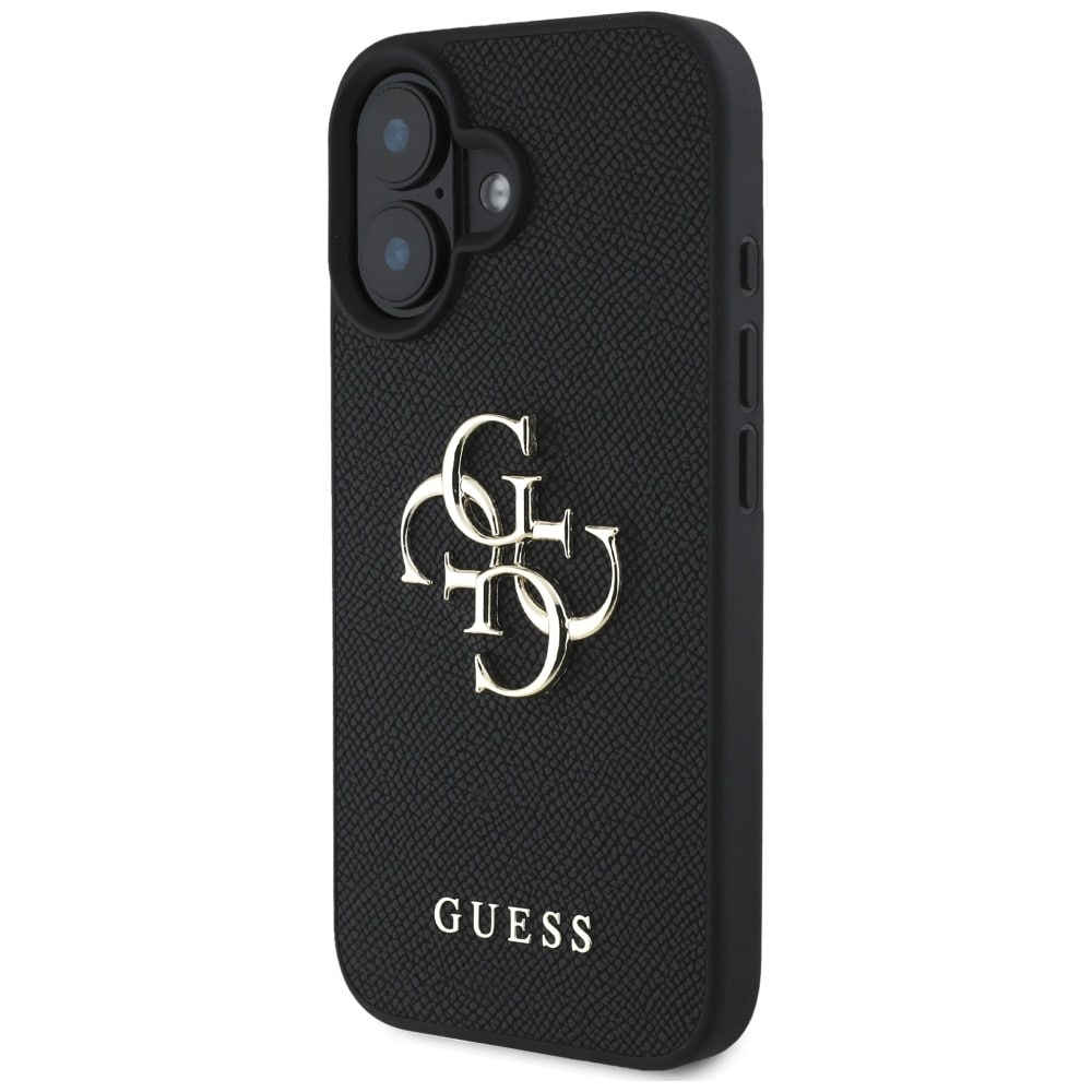 Guess Grained Big 4G Logo Small Classic Logotaske til iPhone 16 - sort