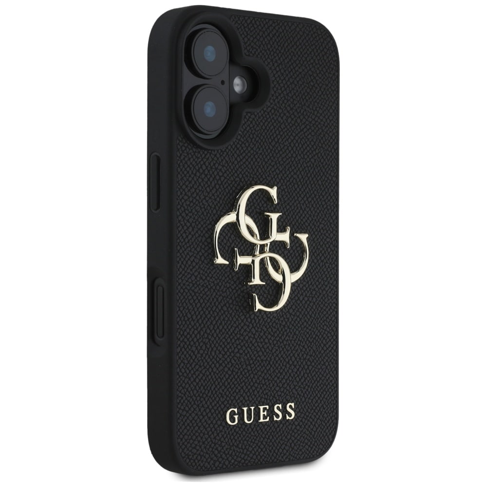 Guess Grained Big 4G Logo Small Classic Logotaske til iPhone 16 - sort