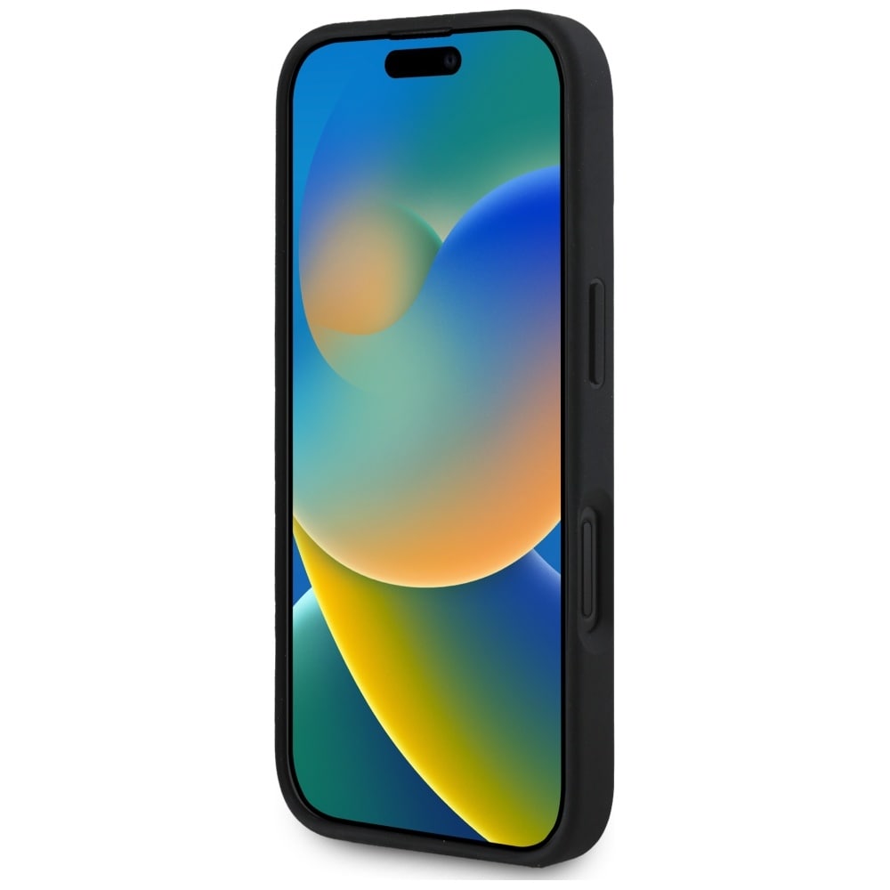 Guess Grained Big 4G Logo Small Classic Logotaske til iPhone 16 - sort