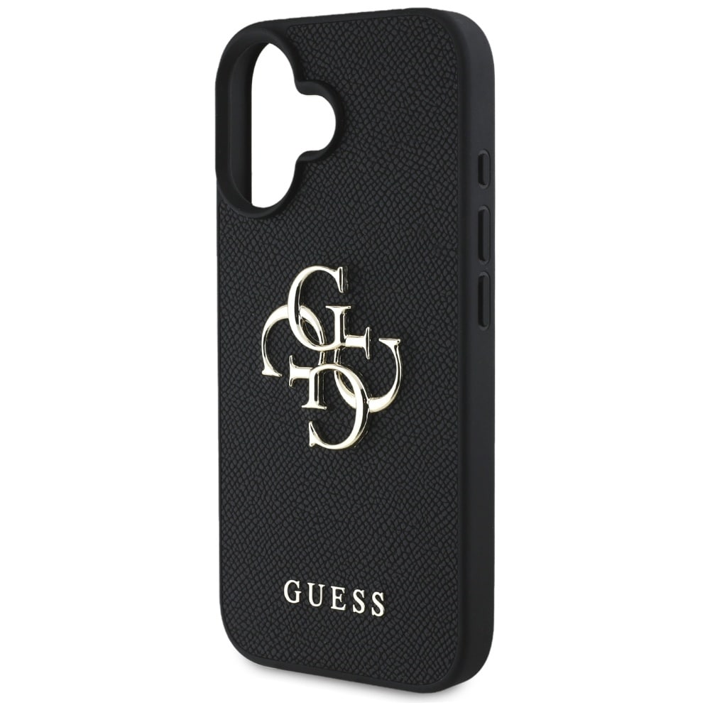 Guess Grained Big 4G Logo Small Classic Logotaske til iPhone 16 - sort