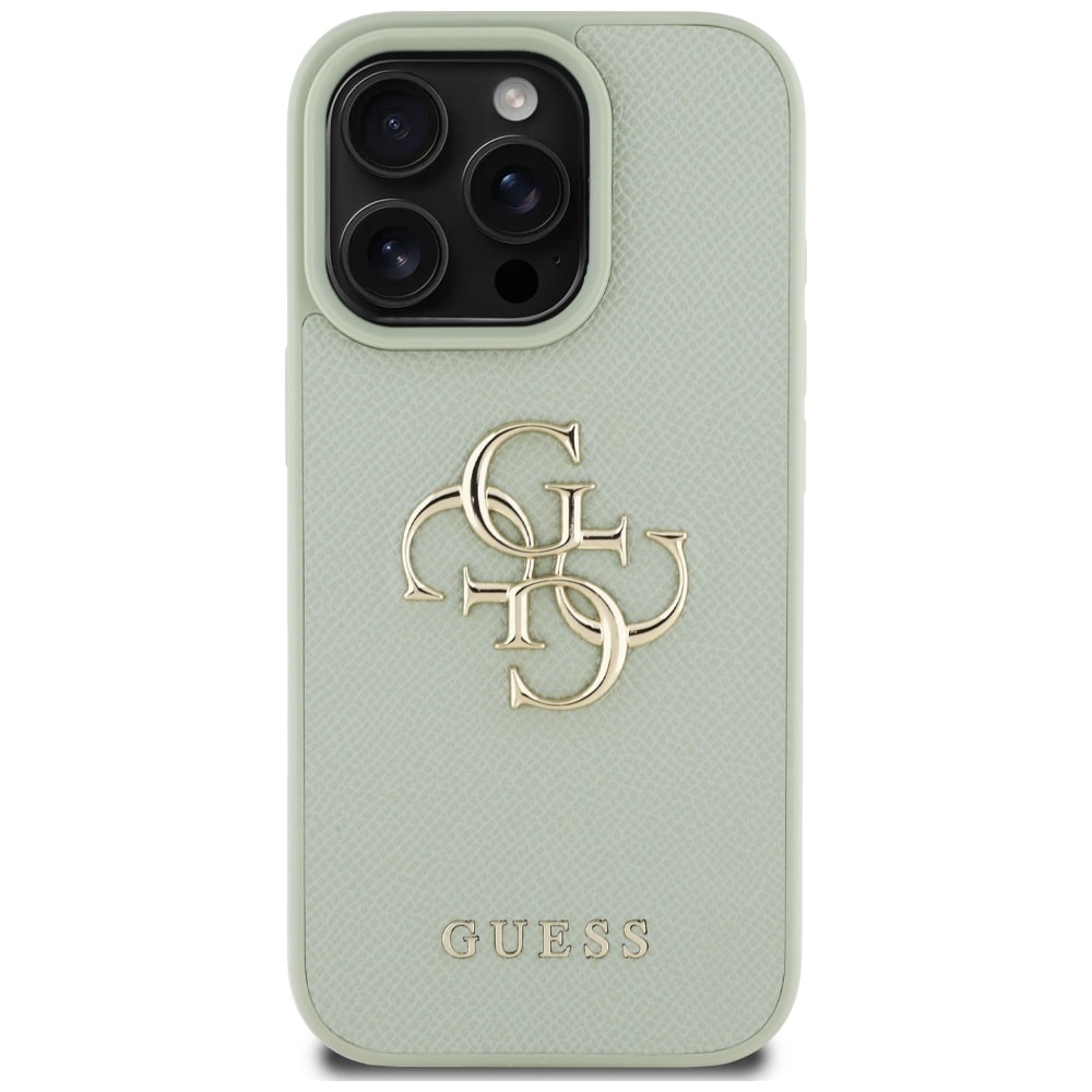 Guess Grained Big 4G Logo Small Classic Logotaske til iPhone 16 Pro Max - grøn