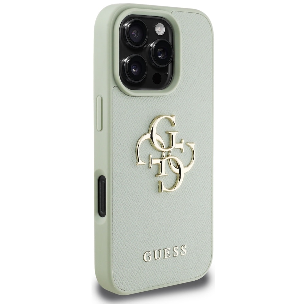 Guess Grained Big 4G Logo Small Classic Logotaske til iPhone 16 Pro Max - grøn
