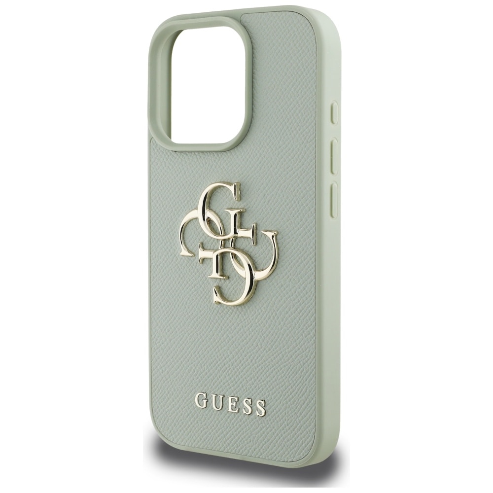 Guess Grained Big 4G Logo Small Classic Logotaske til iPhone 16 Pro Max - grøn