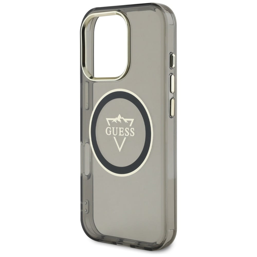 Guess IML Metal Mountain Logo MagSafe iPhone 16 Pro-etui - sort