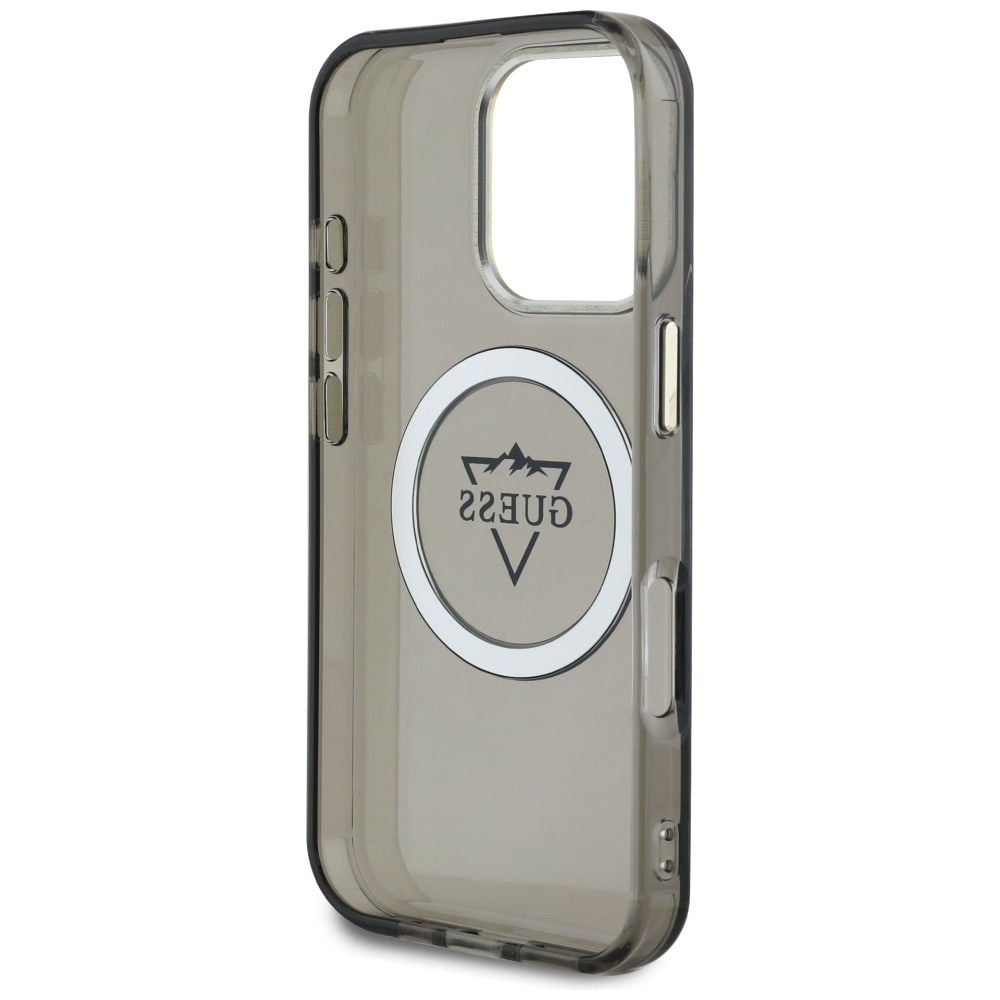 Guess IML Metal Mountain Logo MagSafe iPhone 16 Pro-etui - sort