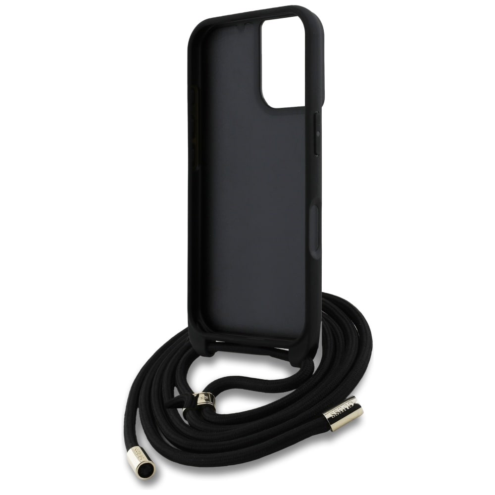 Guess 4G Big Logo Cord Stap Crossbody Etui til iPhone 16 Brun