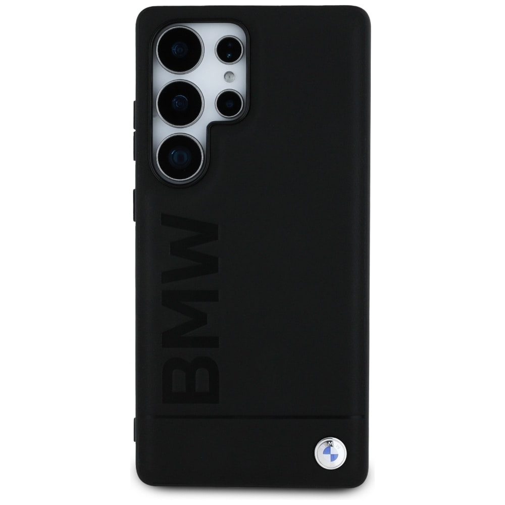 BMW Læderetui med stort ordmærke til Samsung Galaxy S25 Ultra - Sort
