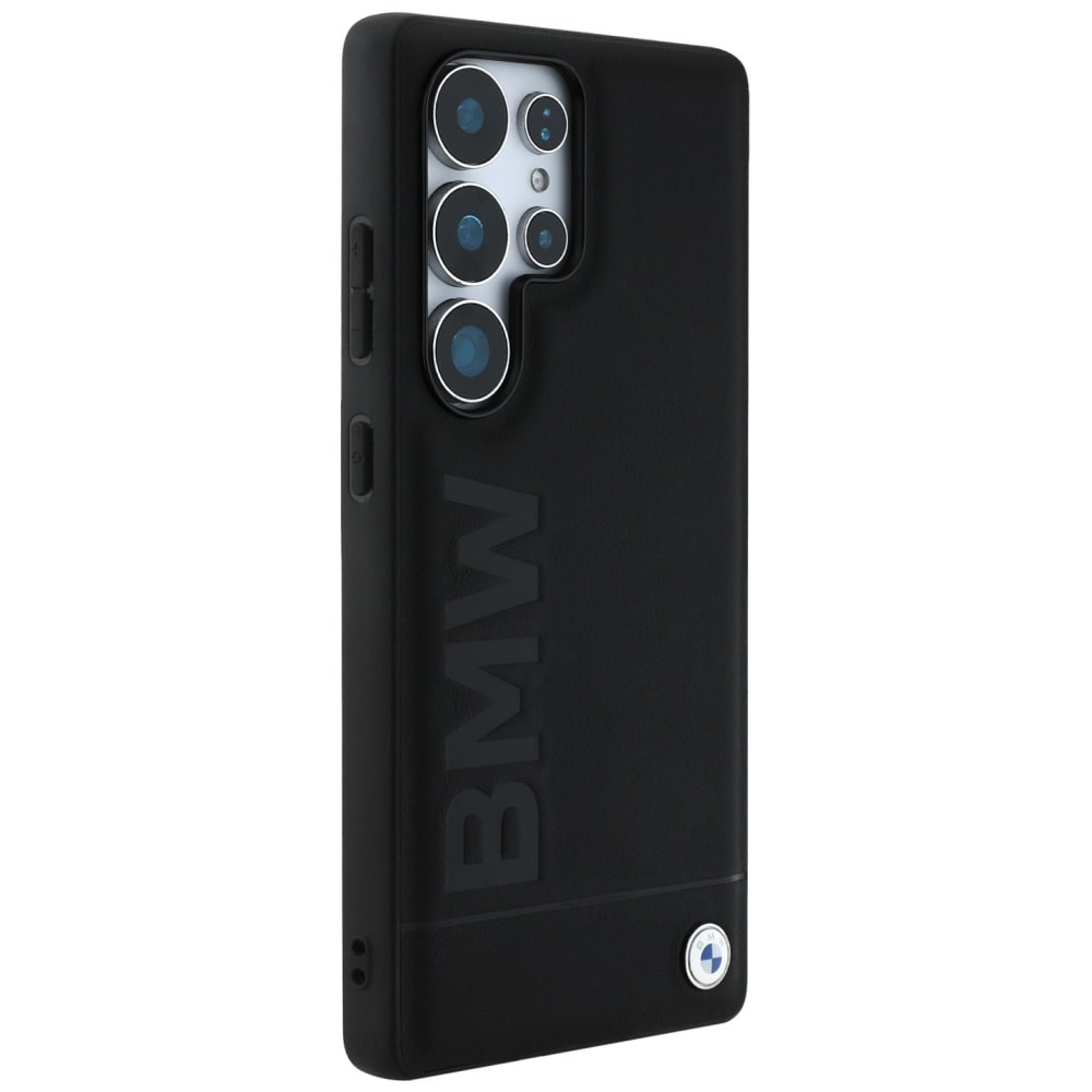 BMW Læderetui med stort ordmærke til Samsung Galaxy S25 Ultra - Sort