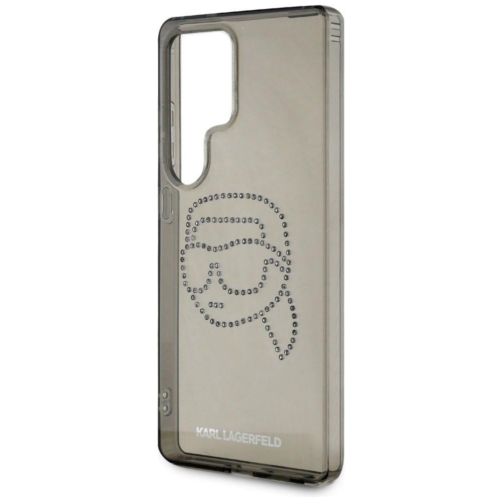 Etui Karl Lagerfeld Rhinestones Karl Head Logo Samsung Galaxy S25 Ultra sort