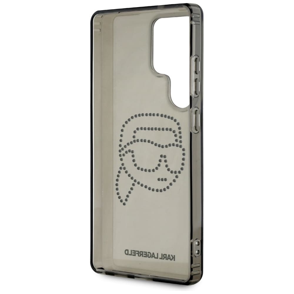 Etui Karl Lagerfeld Rhinestones Karl Head Logo Samsung Galaxy S25 Ultra sort