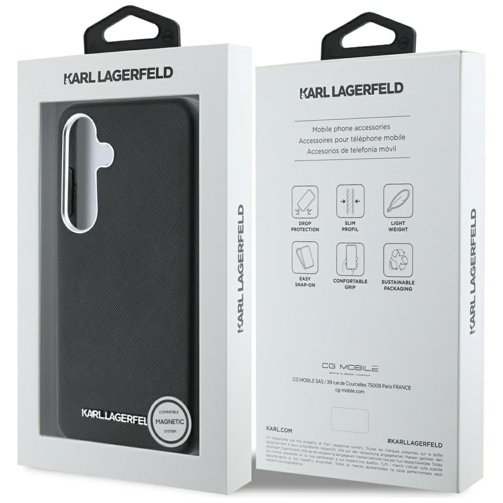 Karl Lagerfeld Saffiano Full Wrapped MagSafe Case for Samsung Galaxy S25+ - Sort