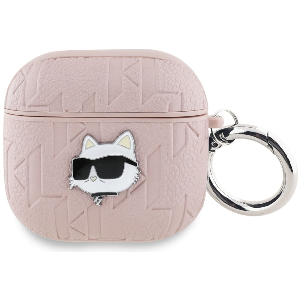 Karl Lagerfeld Monogram Choupette huvudfodral för AirPods 4 - Rosa