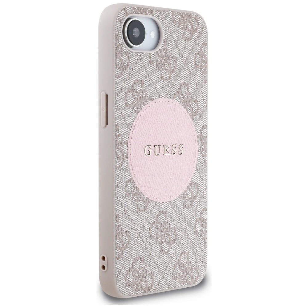 Guess 4G Circle Classic Logo MagSafe-etui til iPhone 16e - pink