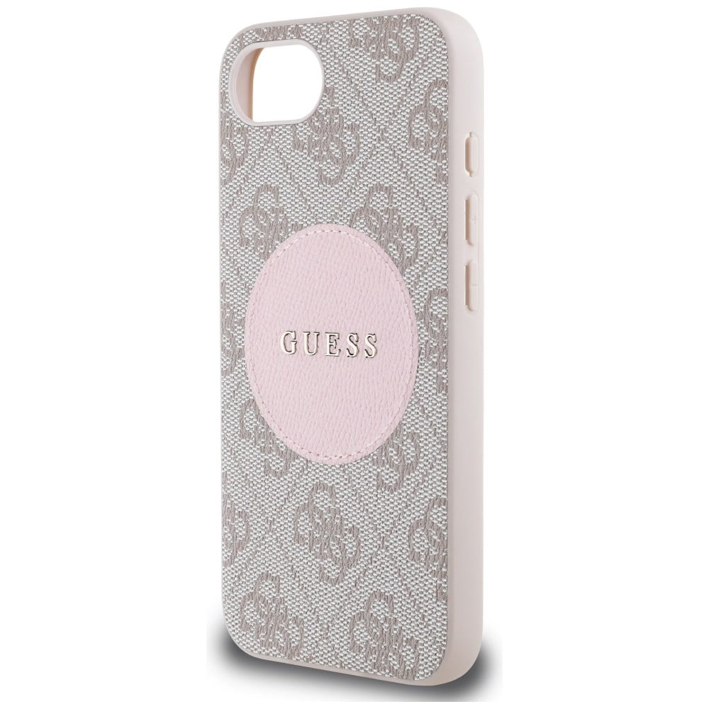 Guess 4G Circle Classic Logo MagSafe-etui til iPhone 16e - pink