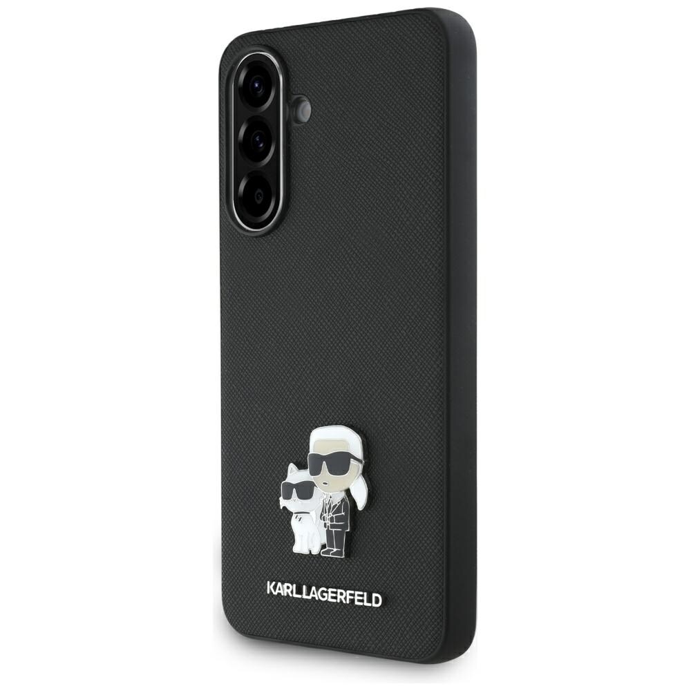 Karl Lagerfeld Saffiano-fodral med K&C metallogo för Samsung Galaxy A56 - Svart