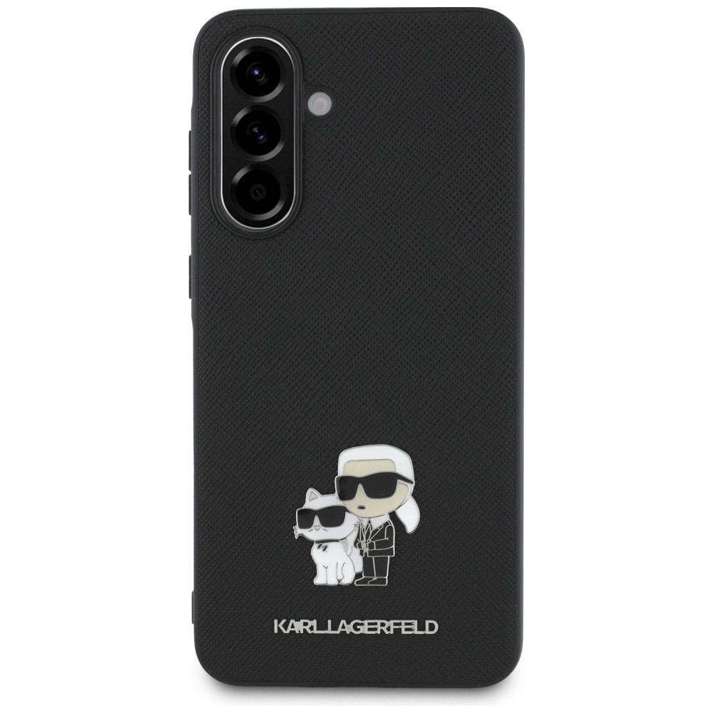 Karl Lagerfeld Saffiano Etui w/ K&C Metal Logo til Samsung Galaxy A56 - Sort