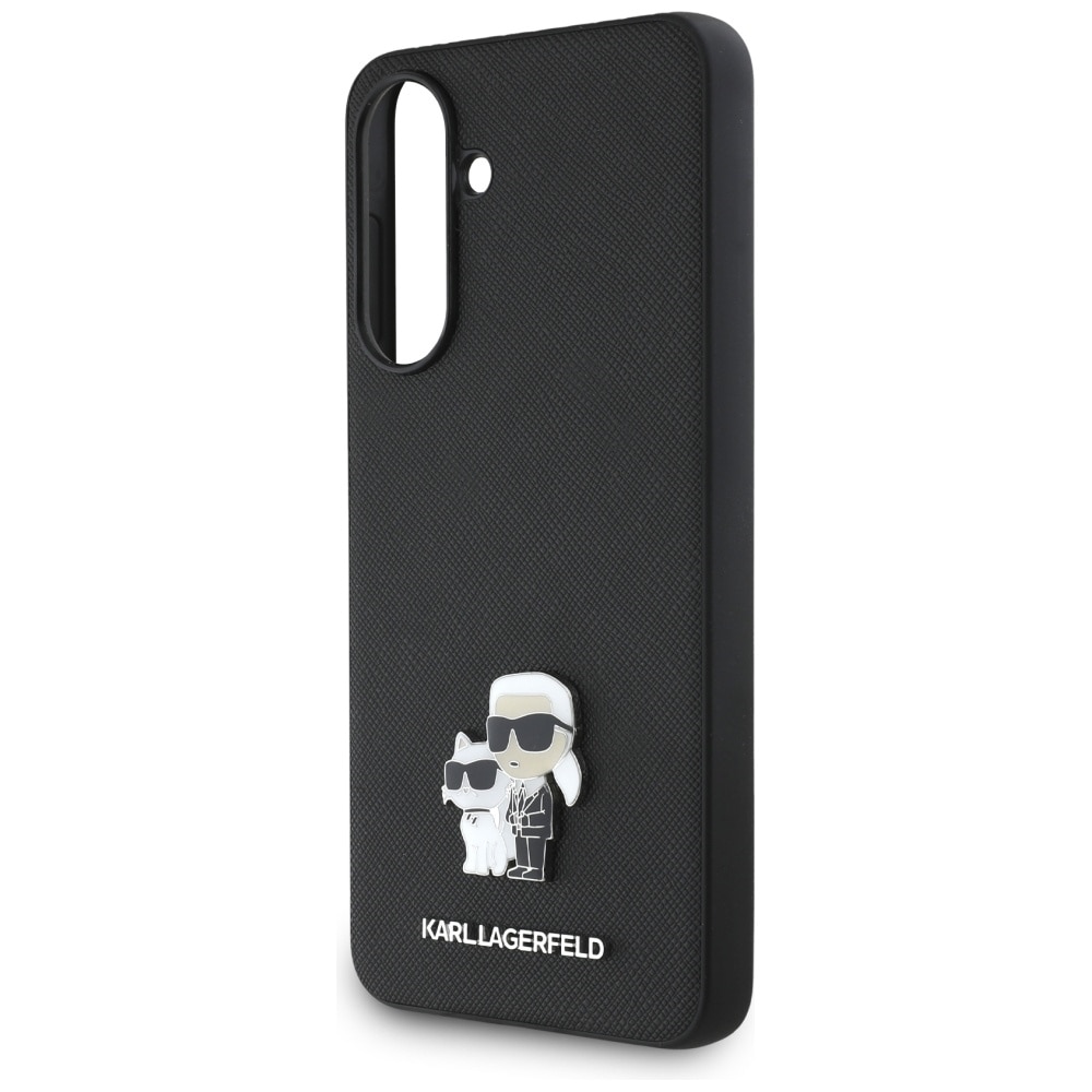 Karl Lagerfeld Saffiano Etui w/ K&C Metal Logo til Samsung Galaxy A56 - Sort