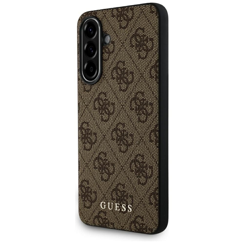 Guess 4G Metallfodral med guldlogotyp för Samsung Galaxy A36 - Brun