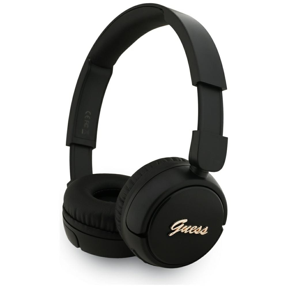 Guess Metall Logo Script Over-Ear hörlurar - Svart