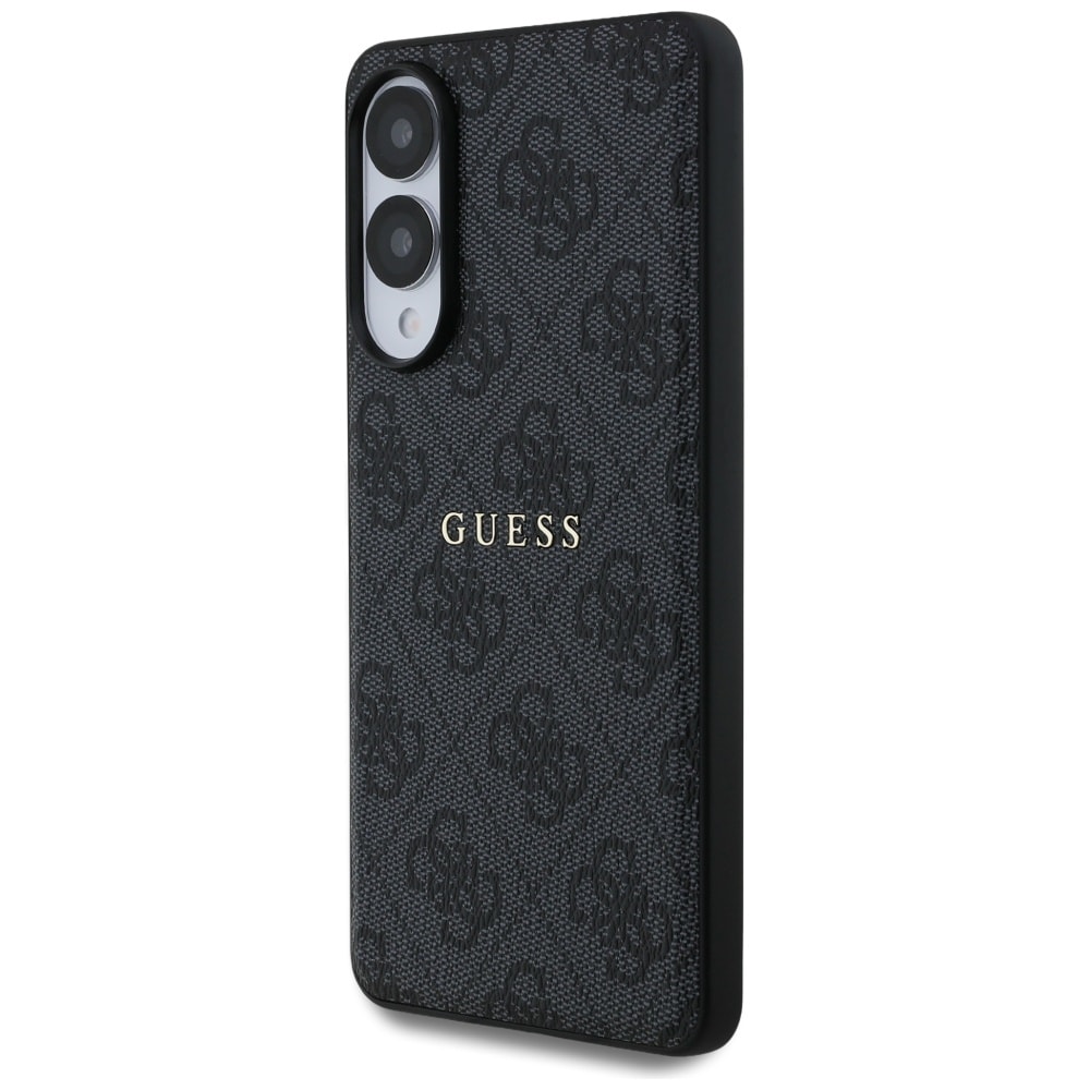 Guess 4G Ring Classic Logo MagSafe-etui til Samsung Galaxy S25 Edge - Sort