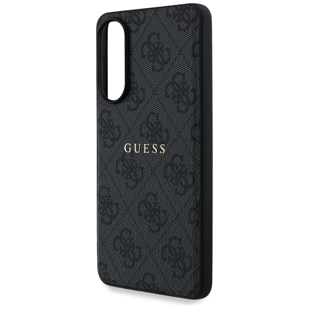 Guess 4G Ring Classic Logo MagSafe-etui til Samsung Galaxy S25 Edge - Sort