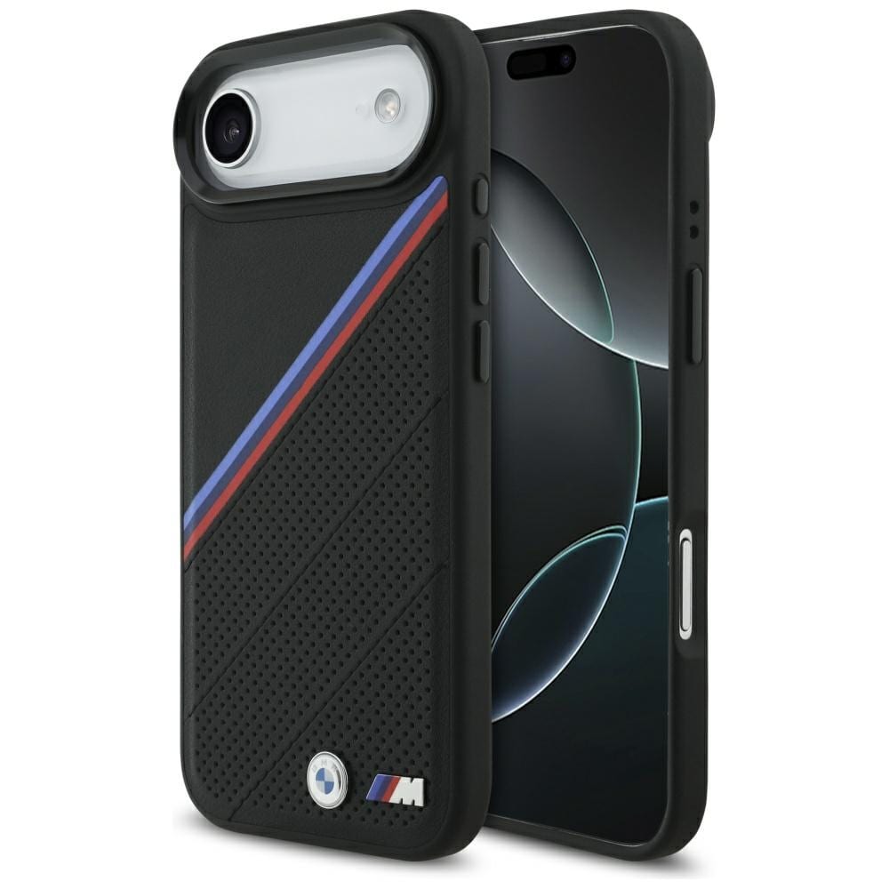 BMW M Tricolor MagSafe-fodral med metallogo för iPhone 17 Air - Svart