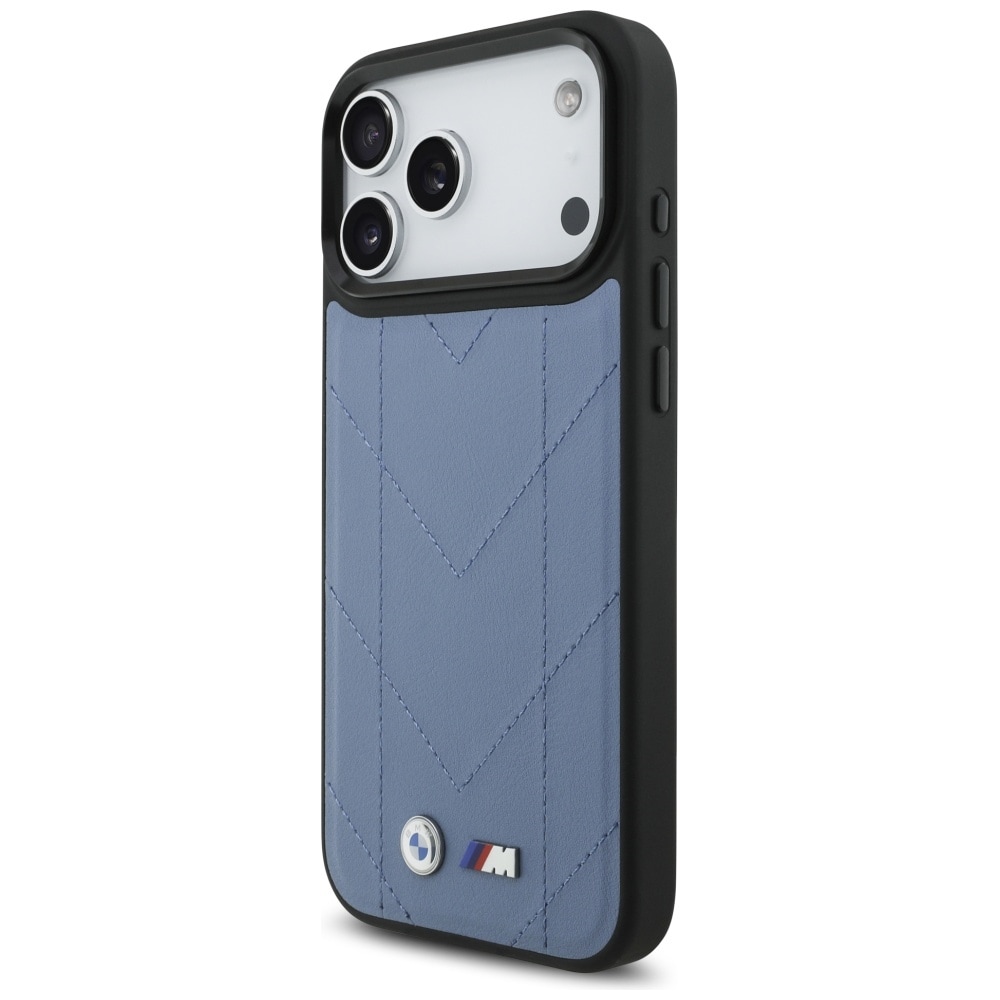 BMW M Quiltet logo MagSafe-etui til iPhone 17 Pro Max - Blå