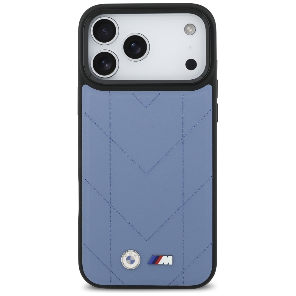 BMW M Quiltet logo MagSafe-etui til iPhone 17 Pro Max - Blå