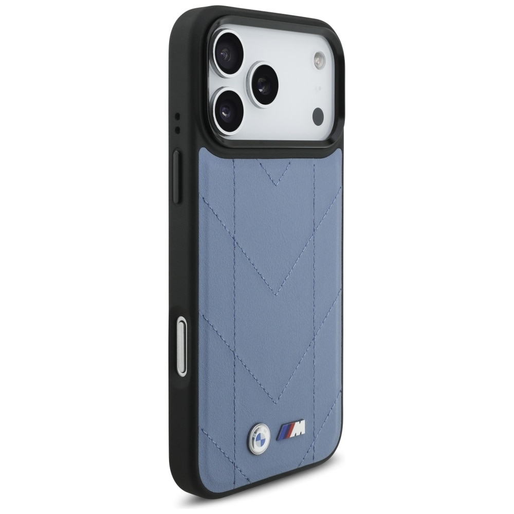 BMW M Quiltet logo MagSafe-etui til iPhone 17 Pro Max - Blå