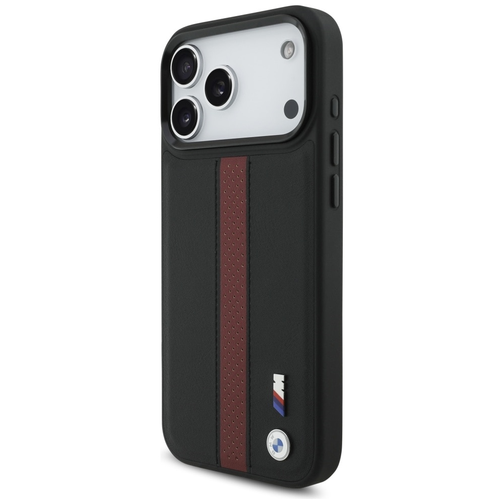 BMW M Perforeret stribe-logo MagSafe-etui til iPhone 17 Pro Max - Rød