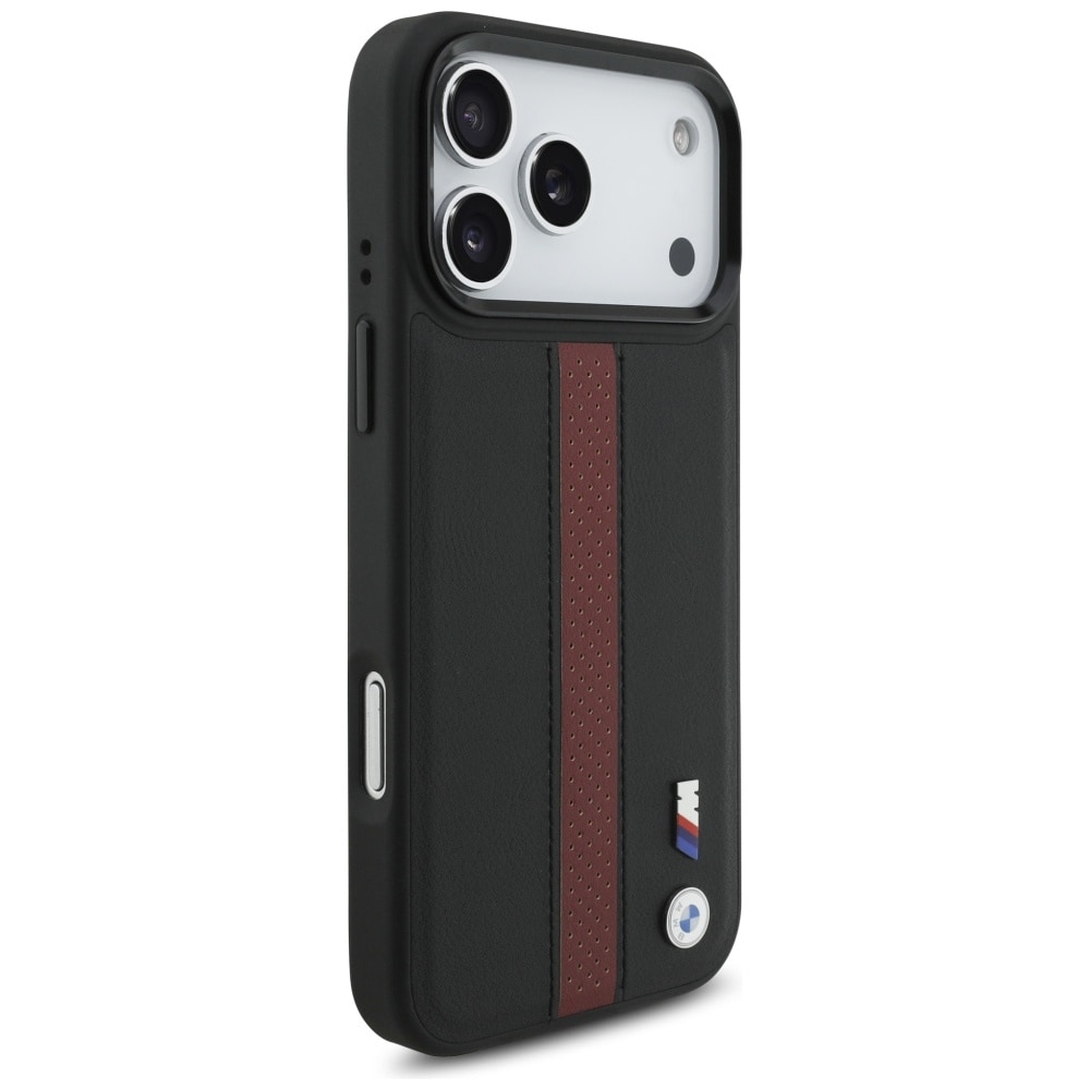BMW M Perforeret stribe-logo MagSafe-etui til iPhone 17 Pro Max - Rød
