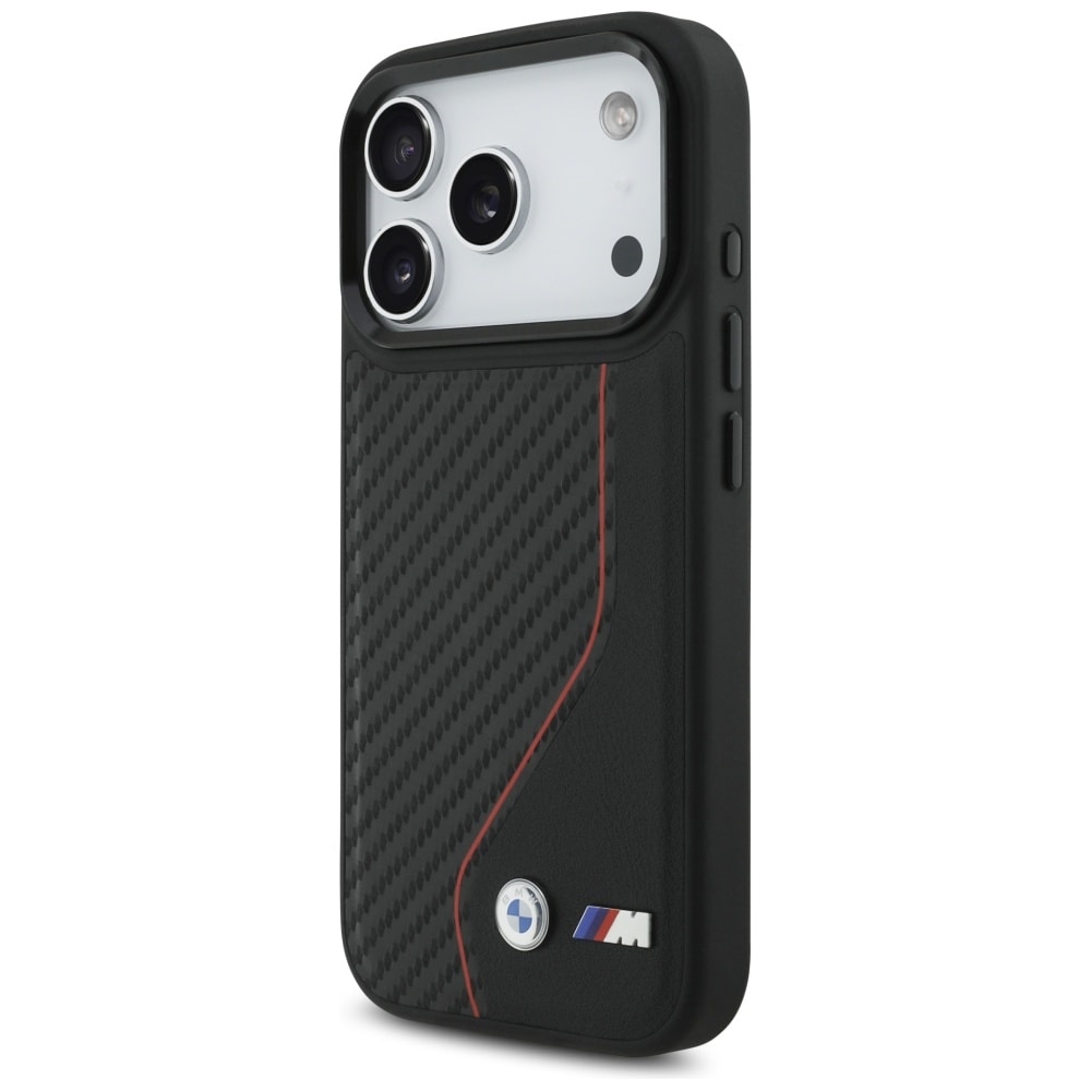 BMW M Carbon Line & Logo MagSafe-etui til iPhone 17 Pro - Rød
