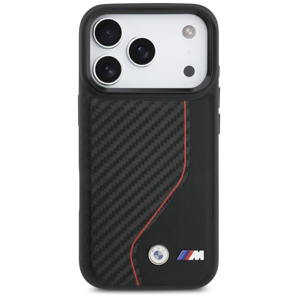 BMW M Carbon Line & Logo MagSafe-etui til iPhone 17 Pro - Rød