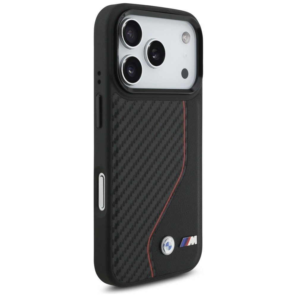 BMW M Carbon Line & Logo MagSafe-etui til iPhone 17 Pro - Rød